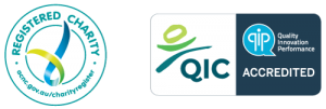 REgistered charity an QIP logo